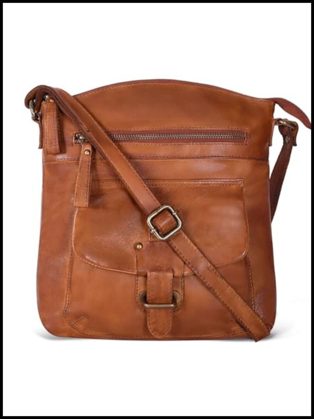 Genuine Leather Crossbody Bag Medium Cross Body Handbag Purse